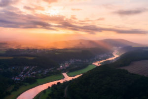 Sunrise over Bad Schandau Sunrise over Bad Schandau